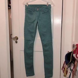 Green skinny jeans from H&M, size 4